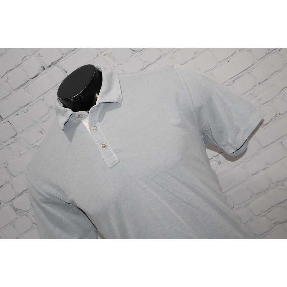 Tommy Bahama Polo Shirt Mens Large Gray Hawaiian Embroidered Golf Performance **